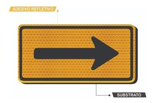 Placa De Trânsito Sentido Único Refletivo A-26a Ti