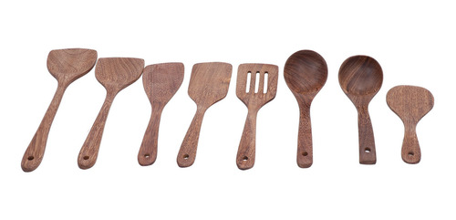 Cuchara De Madera, Juego De 8 Utensilios De Cocina, Espátula