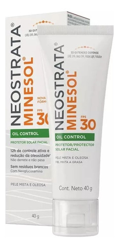 Protetor Solar Fps30 Minesol Oil Control 40g Neostrata