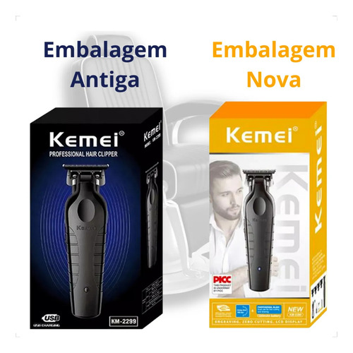 Maquina Corte E Acabamento Cabelo Kemei Km2299 Profissional