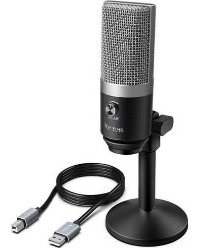 Micrófono Para Pc Reforzado Fifine Pedestal Podcast 2mts 