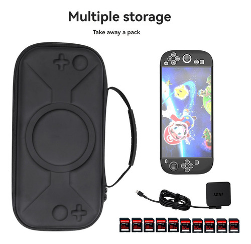 Bolsa De Almacenamiento De Cuero En Forma De O Para Switch2