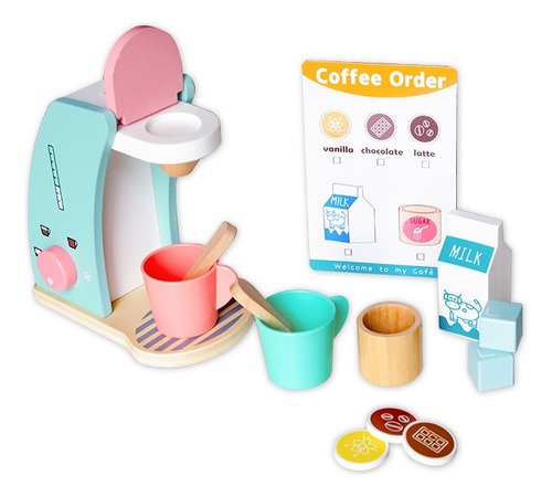 Imagen 3 de 9 de Cafetera De Madera Con Accesorios Acool Ac7348