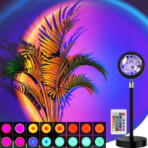 Tira Led 2 Mts Rgb Usb Pc + Lampara Sunset Proyector Rgb 360 Veoquiero
