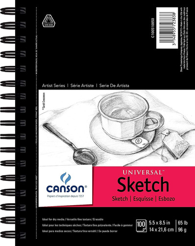 Cuaderno Dibujo Canson Universal Sketch 14 X 21.6 Cm