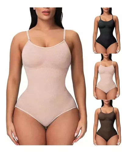 body sexy feminino modelador decote em V profundo sem costas tanga