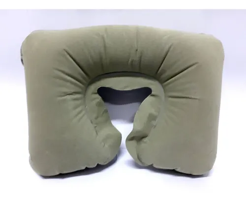 Almohada Viaje Inflable Cuellera Afelpada