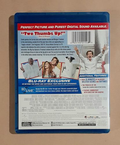 Liar Liar Bruce Almighty Me Myself & Irene Blu-ray Original (Usado)