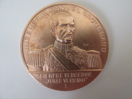  Antigua Medalla Gral M. Baquedano Guerra  Pacifico Escasa