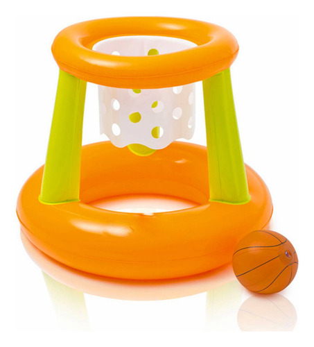 Juego Flotante Aro Basket Inflable + Pelota - Kidscool