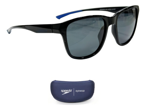 Óculos De Sol Speedo Speeder 3 A01 Preto Brilho Polarizado