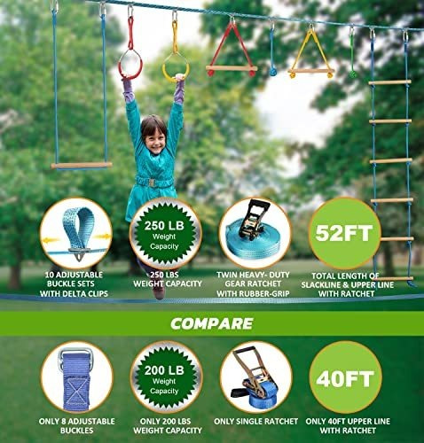 Imagen 3 de 6 de Ninja Warrior Juego De Carreras De Obstáculos Para Niños