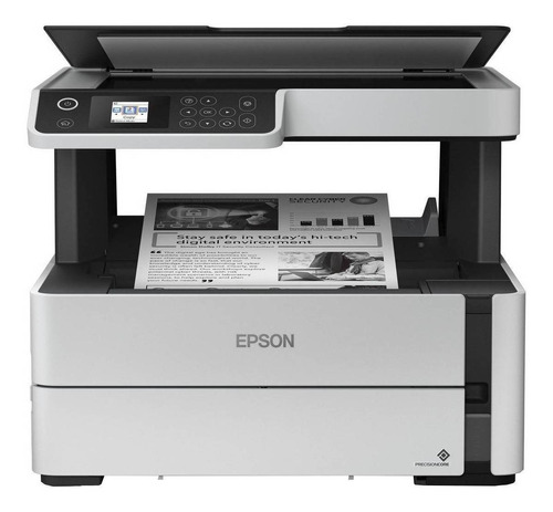 Impressora multifuncional Epson EcoTank M2140 branca e preta 220V