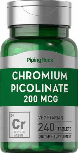 Picolinato De Cromo 200 Mcg X 240 Tabletas- Piping Rock