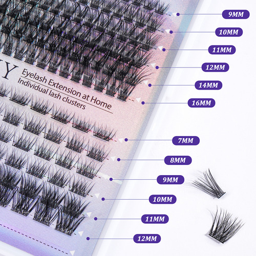 Kit De Extensiones De Pestañas 30d+40d Magefy Lash Curvatura D 8-13mm Mixtas Con Pegamento Y Rizador De Pestañas+cepillo Para Pestañas Individuales Kit Completo Diy Adhesivo Para Pestañas Estilo 4
