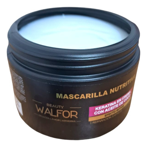 Mascara Capilar Walfor Keratina En Crema Aceite Coco Efecto Botox Nutritiva X250grs