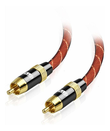 Cable De Audio Coaxial Rca Macho A Macho | 1,5m / Naranja