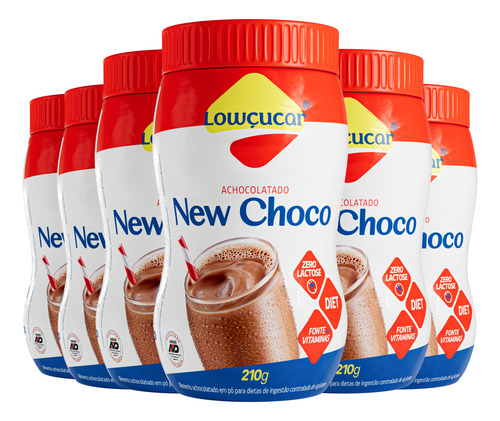 Achocolatado Em Pó Diet New Choco Lowçucar 210g - Kit Com 6