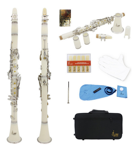 Clarinete Premium Tube Bb 17 Teclas Y Níquel Antioxidante