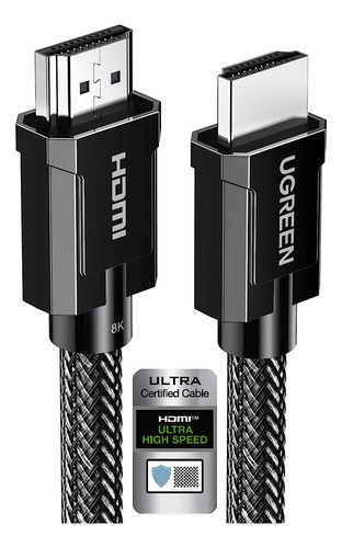 Cable Hdmi 2.1 Ugreen, Certificado, Hasta 8k 60hz , 2 Metros