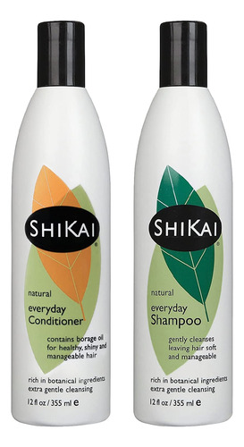 Shikai Natural Everyday Shampoo & Conditioner Set - 12oz