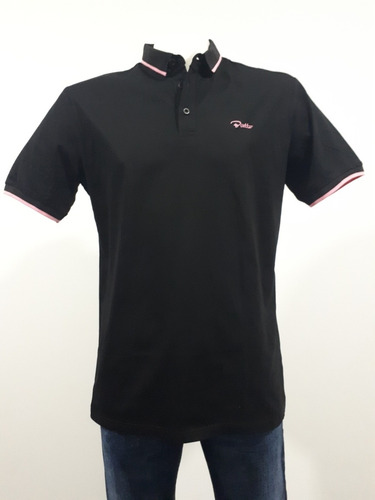 Playera Marca Bratto Tipo Polo Strech Corte Slim 09-01 Ngo