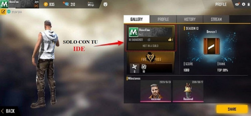 100 Diamantes Free Fire + 10 Bonus | Entrega Inmediata |
