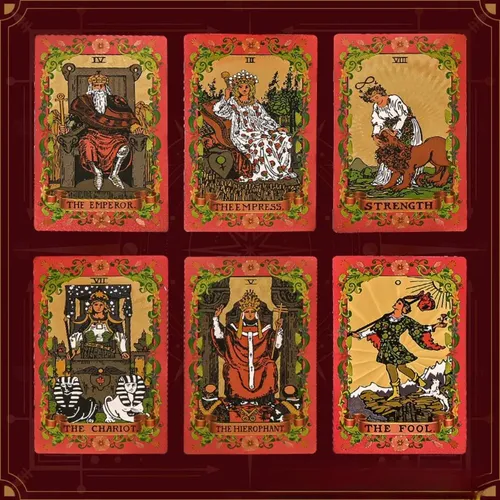Baraja De Tarot Flower Language Gold Foil Rider, 78 Zlqd