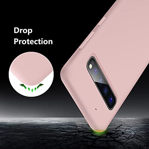 Funda Para Galaxy S10 5g Rosa Sand Silicon Liquido Gel Go-02