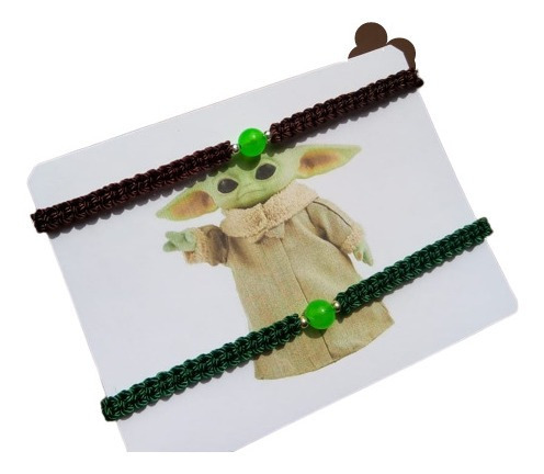 Pulseras Amistad  Baby Yoda Star Wars Brilla En La Oscuridad