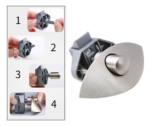 Cerraduras De Botón De Pestillo De Para, 14mm-16mm, Plata