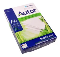 Comprar Resma A4 75 Grs Autor 500 Hojas X 5 Unidades
