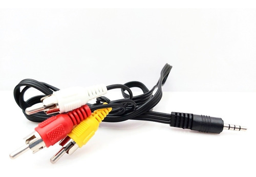 Cable Audio Y Video 3 En 1 3.5mm A Rca 1 Metro 10 Unidades