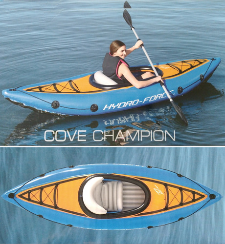 Kayak Inflable Bestway Cove Champion Con Remo & Inflador