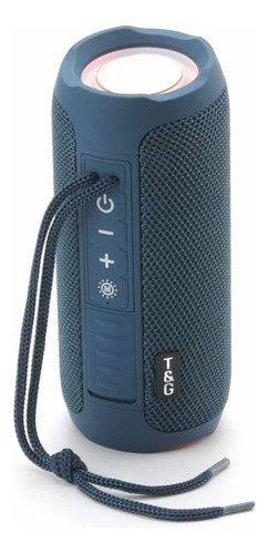 Parlante Portátil Led Bluetooth Azul Tg227
