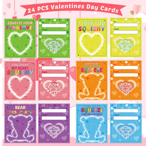Tarjetas De San Valentín Itscolofy Con Bolas Elásticas Toys