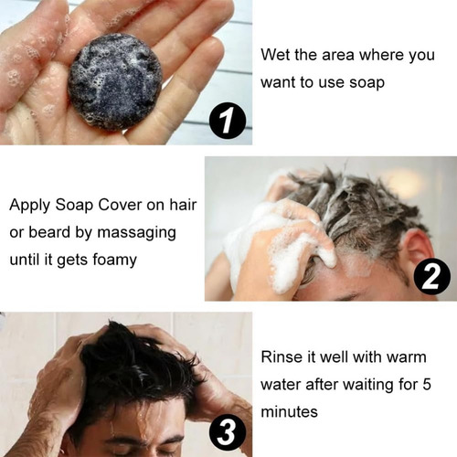 / 2 Barras De Shampoo Para Escurecer Cabelos Grisalhos E