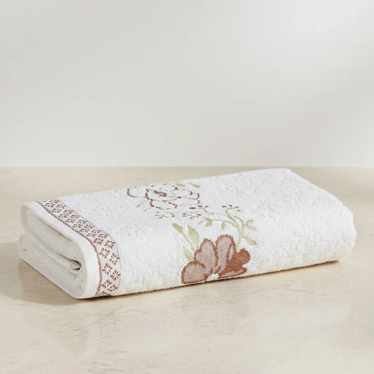 Toalha De Rosto Karsten Yuna Toque Macio 100% Algodão 430g/m Cor Branca Lisa
