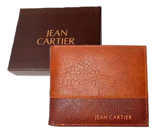 Billetera Hombre Jean Cartier Cuero Ecologico Tarjeta Regalo