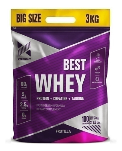  Xtrenght Nutrition  Best Whey En Bolsa De 3kg