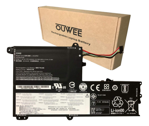 Ouwee L15c3pb1 Batería P/ Lenovo Ideapad 4v 52.5wh 4645mah