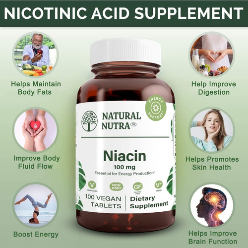 Niacina Como Ácido Nicotínico (vitamina B3) Mejora Digestión
