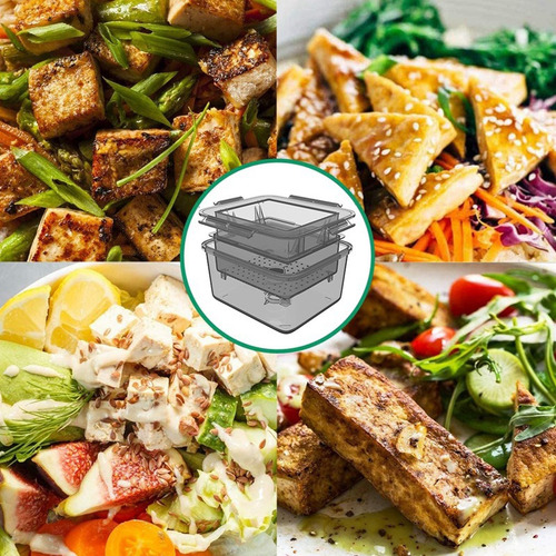 A Escurridor De Tofu Press, Prensa De Tofu De 3 Capas,