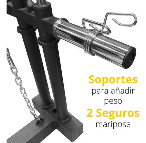 Accesorio Polea Para Discos Adaptable A Power Rack Tayga Negro