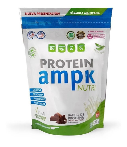 Proteina Ampk Vegana 506g Polvo Para Batidos Adelgazante