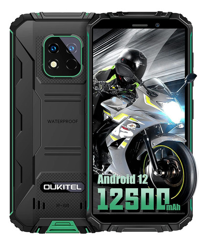 Oukitel Wp18 Pro,12500mah Rugged Smartphone 5.93 Inches Hd+ 4gb+64gb/1tb Expansion,android 12-verde