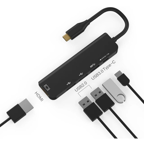 Adaptador Tipo C Hub Multipuerto - Hdmi - 3 Usb - Tipo C