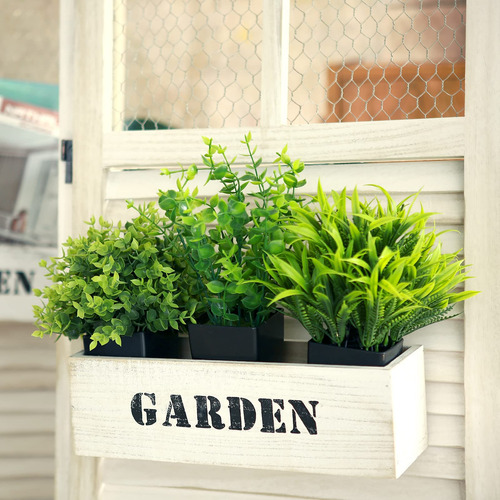 Juego De 3 Plantas Artificiales En Maceta Para Decoración In