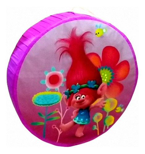 Fiesta Decoracion Piñata Tambor Poppy Trolls 80 Cm