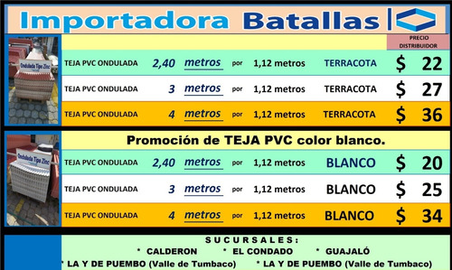 Generadores Eléctricos Promoción Teja Española Tuberia T3